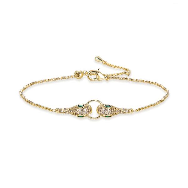 link, chain leopard bracelet women animal kiss panther cuban link goth street fashion kpop hip party jewelry gold plated copper zircon, Black
link, chain leopard bracelet women animal kiss panther cuban link goth street fashion kpop hip party jewelry gold plated copper zircon, Black