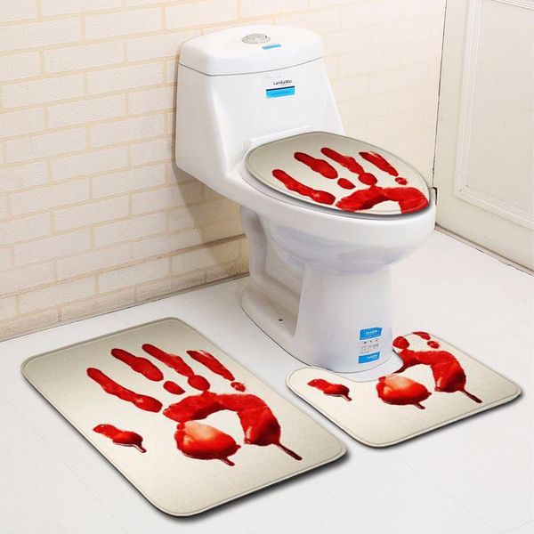 carpets bloody handprint pattern carpet 3-piece bathroom toilet floor mat non-slip absorbent doormat bath rugs seat 
carpets bloody handprint pattern carpet 3-piece bathroom toilet floor mat non-slip absorbent doormat bath rugs seat