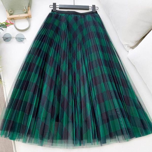 skirts green high waisted plaid women 2021 retro pleated midi skirt falda largas mujer fashion tulle autumn, Black
skirts green high waisted plaid women 2021 retro pleated midi skirt falda largas mujer fashion tulle autumn, Black