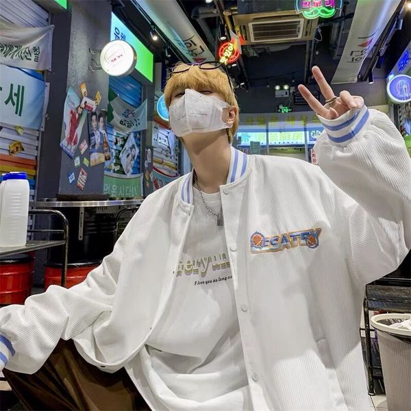 coat male harajuku american baseball suit loose et autumn ins fashion hip hop couple coat, Black;brown
coat male harajuku american baseball suit loose et autumn ins fashion hip hop couple coat, Black;brown