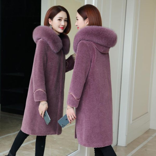 women's fur & faux 2021 real coat women 100% wool female jacket winter clothes hooded collar fashion coats ropa de mujer 1957 pph1547, Black
women's fur & faux 2021 real coat women 100% wool female jacket winter clothes hooded collar fashion coats ropa de mujer 1957 pph1547, Black