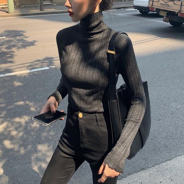 women's sweaters 2021 women leisure high collar basic knitted sweater pullover slim cosy long sleeve home style fashion ladies autumn w, White;black
women's sweaters 2021 women leisure high collar basic knitted sweater pullover slim cosy long sleeve home style fashion ladies autumn w, White;black
