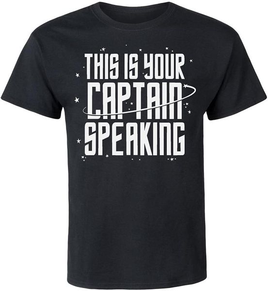 men's t-shirts this is your captain speaking - short sleeve graphic t-shirt, White;black
men's t-shirts this is your captain speaking - short sleeve graphic t-shirt, White;black
