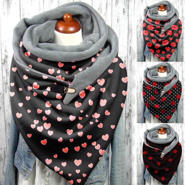 scarves women winter scarf with buckle 2021 double-layer love printing bandana foulard femme multi-purpose shawl for, Blue;gray
scarves women winter scarf with buckle 2021 double-layer love printing bandana foulard femme multi-purpose shawl for, Blue;gray