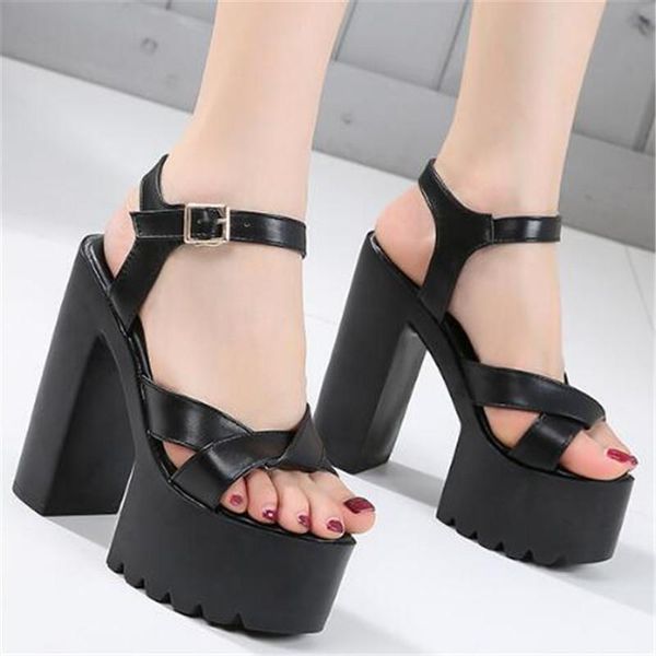 dress shoes 14cm thick high heels women sandals waterproof female platform summer pu buckle strap open toed party wedding woman 2021, Black
dress shoes 14cm thick high heels women sandals waterproof female platform summer pu buckle strap open toed party wedding woman 2021, Black
