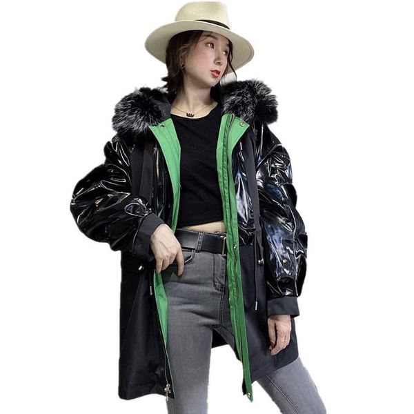 women's fur & faux fashion loose rex liner raccoon collar jacket detachable 2021 winter style to overcome thick, Black
women's fur & faux fashion loose rex liner raccoon collar jacket detachable 2021 winter style to overcome thick, Black