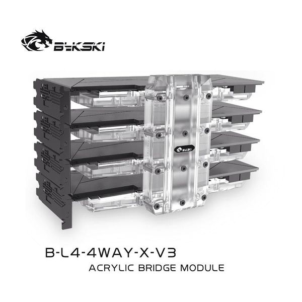 bykski multi-graphics card connection built-in sli module, water gpu connection block, b-l4/6-2/3/4way-x-v3
bykski multi-graphics card connection built-in sli module, water gpu connection block, b-l4/6-2/3/4way-x-v3