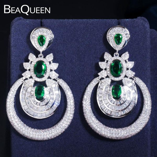 dangle & chandelier beaqueen stunning green oval cubic zircon micro full cz crystal dubai women wedding party big drop earrings costume jewe, Silver
dangle & chandelier beaqueen stunning green oval cubic zircon micro full cz crystal dubai women wedding party big drop earrings costume jewe, Silver
