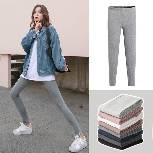 2021 spring new grey pure cott leggings women wear high waist thin nine point autumn the outside and pants on, Black
2021 spring new grey pure cott leggings women wear high waist thin nine point autumn the outside and pants on, Black