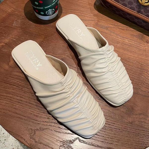 slippers women flat ladies slip on pu leather beach shoes woman summer casual pleated slipper female fashion footwear 2021, Black
slippers women flat ladies slip on pu leather beach shoes woman summer casual pleated slipper female fashion footwear 2021, Black