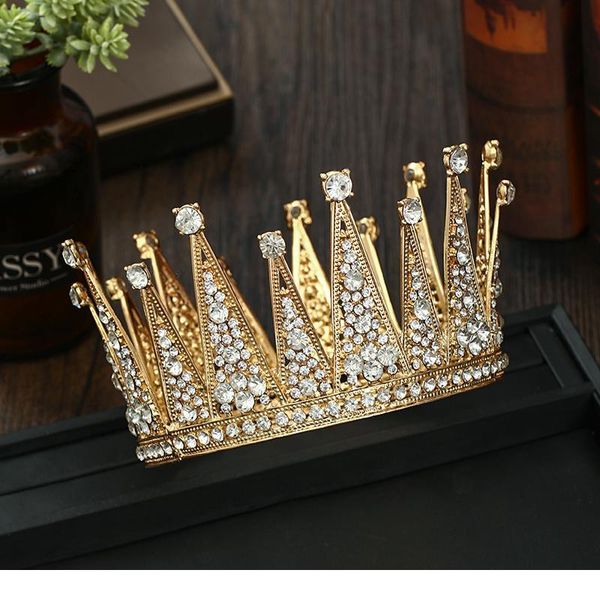 trendy golden wedding round crown hair accessory crystal tiara ladies prom diadem bride wedding headdress party acc qylfop, Silver
trendy golden wedding round crown hair accessory crystal tiara ladies prom diadem bride wedding headdress party acc qylfop, Silver