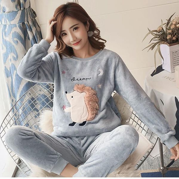 cartoon animal pajamas for women sleepwear winter thick warm coral pyjamas women autumn pijama mujer verano nightwear pajama set, Black;red
cartoon animal pajamas for women sleepwear winter thick warm coral pyjamas women autumn pijama mujer verano nightwear pajama set, Black;red