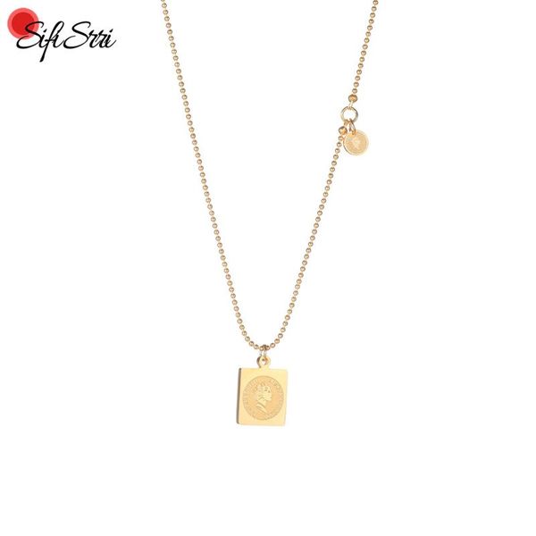 chains sifisrri monarchess queen's head square brand pendant bead chain necklace stainless steel for women girl party jewelry gift, Silver
chains sifisrri monarchess queen's head square brand pendant bead chain necklace stainless steel for women girl party jewelry gift, Silver