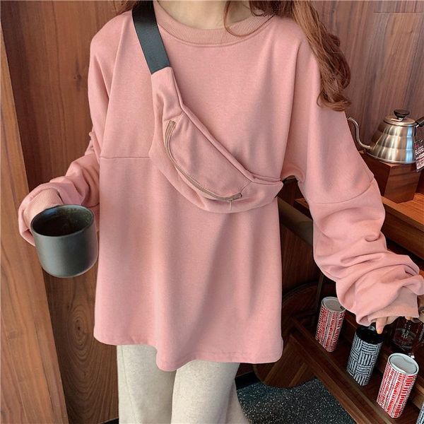 women's hoodies & sweatshirts women hoodie fashion oversized loose harajuku pullover round neck long-sleeved sweatshirt + waist bag for, Black
women's hoodies & sweatshirts women hoodie fashion oversized loose harajuku pullover round neck long-sleeved sweatshirt + waist bag for, Black