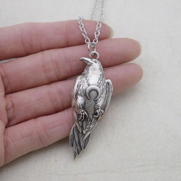 chains 12pcs odin's raven crow neckalce wicca moon pendant for viking amulet jewelry, Silver
chains 12pcs odin's raven crow neckalce wicca moon pendant for viking amulet jewelry, Silver