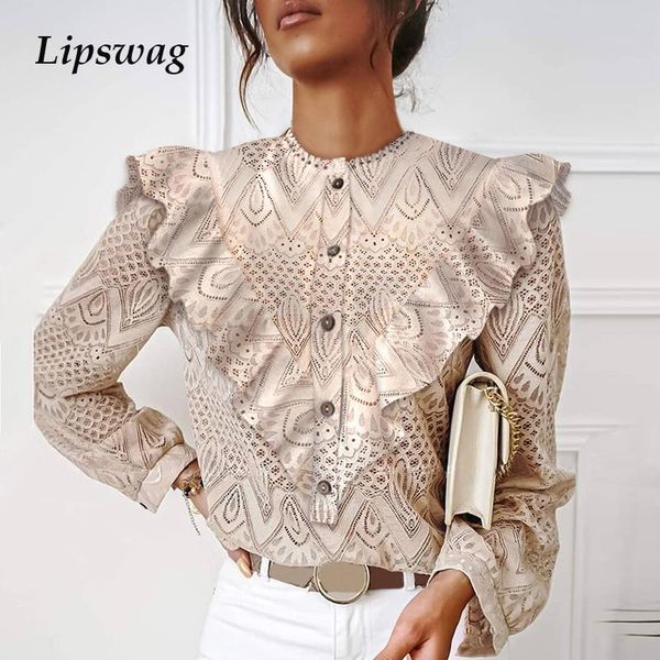 women's blouses & shirts women turtleneck elegant lace ruffles shirt autumn 2xl casual long sleeve pullover ladies hollow out blus, White
women's blouses & shirts women turtleneck elegant lace ruffles shirt autumn 2xl casual long sleeve pullover ladies hollow out blus, White