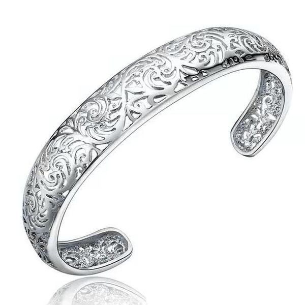bangle 925 sterling silver cuff bangles & bracelet creative ethnic hollow flowers for women wedding jewelry gift, Black
bangle 925 sterling silver cuff bangles & bracelet creative ethnic hollow flowers for women wedding jewelry gift, Black