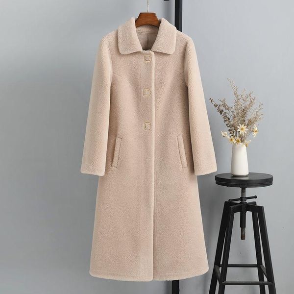 women's fur & faux 2021 winter woman fashion real coat female thickened warm outerwear ladies long stand collar jackets q223, Black
women's fur & faux 2021 winter woman fashion real coat female thickened warm outerwear ladies long stand collar jackets q223, Black