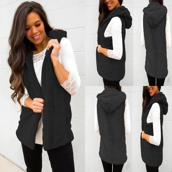 women's vests casual winter warm women hooded waistcoats vest coat ladies solid sleeveless double sided velvet plus size, Black;white
women's vests casual winter warm women hooded waistcoats vest coat ladies solid sleeveless double sided velvet plus size, Black;white
