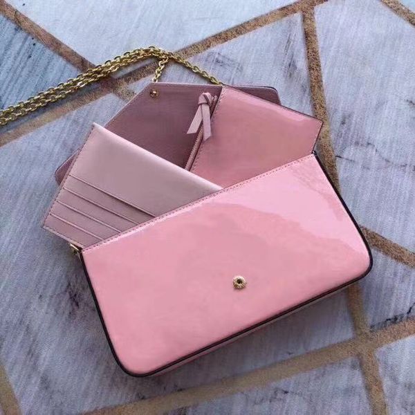 glossy embossed vernis patent envelope calf leather shoulder bag removable pockets chain adaptable pouch with gift box m64358
glossy embossed vernis patent envelope calf leather shoulder bag removable pockets chain adaptable pouch with gift box m64358