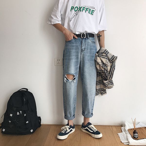 2021 new summer men's baggy homme casual pants jeans men fashion trend holes male blue color high-quality trousers plus size -2xl 7d4z
2021 new summer men's baggy homme casual pants jeans men fashion trend holes male blue color high-quality trousers plus size -2xl 7d4z