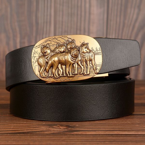 2021 new belt wolf metal automatic buckle black genuine leather belts for men cowhide waistband male strap gn14, Black;brown
2021 new belt wolf metal automatic buckle black genuine leather belts for men cowhide waistband male strap gn14, Black;brown