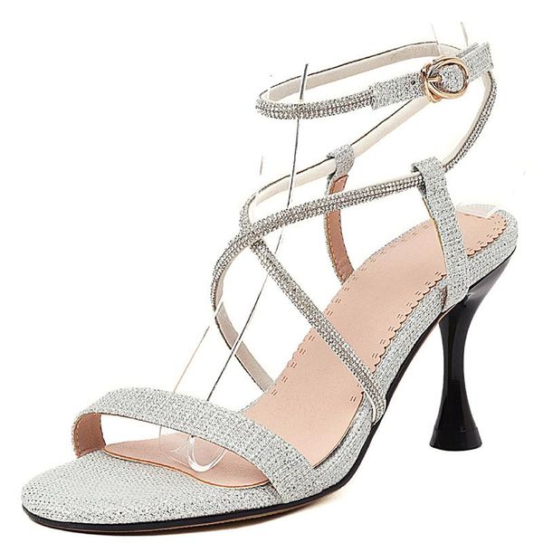 sandals luxury crystal women's heels narrow band summer shoes for women gold silver straps party wedding ladies 2021, Black
sandals luxury crystal women's heels narrow band summer shoes for women gold silver straps party wedding ladies 2021, Black