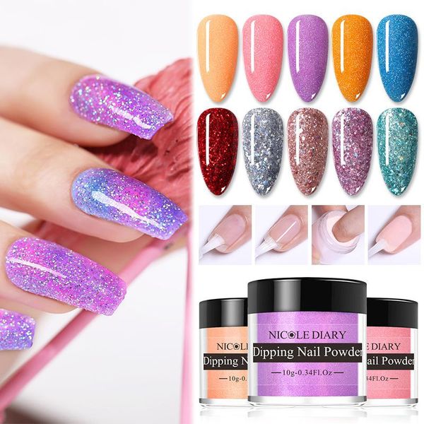nail glitter nicole diary 31 colors dipping powder glitters shining dip pigment sparkling gradient art decoration 10g, Silver;gold
nail glitter nicole diary 31 colors dipping powder glitters shining dip pigment sparkling gradient art decoration 10g, Silver;gold
