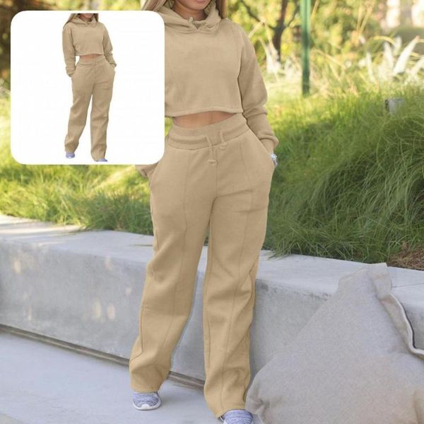 women's two piece pants skin-friendly two-piece set solid color hooded for spring, White
women's two piece pants skin-friendly two-piece set solid color hooded for spring, White