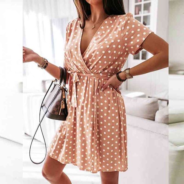 casual dresses polka dot short sleeve for women summer v neck chest wrapping sashes office working lady a-line vestidos ohd8, Black;gray
casual dresses polka dot short sleeve for women summer v neck chest wrapping sashes office working lady a-line vestidos ohd8, Black;gray