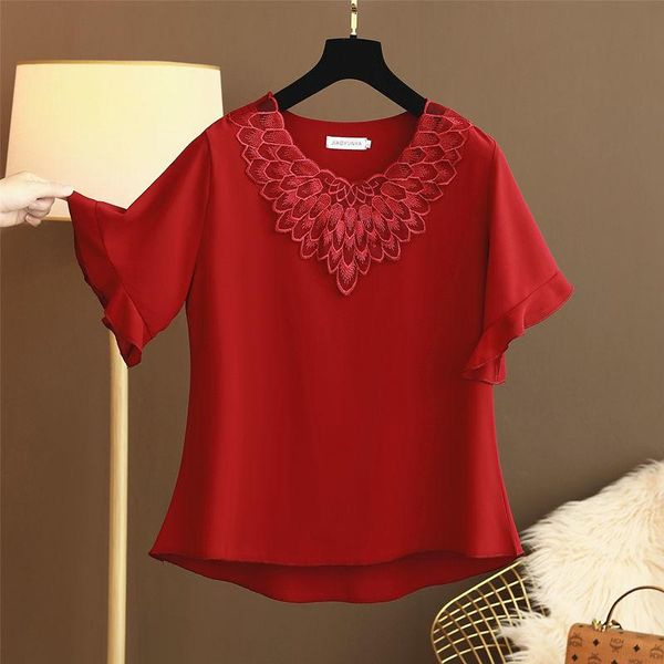 women's blouses & shirts moyisu fashion brand women chiffon shirt 2021 summer short sleeve o-neck blouse casual loose oversize blusas, White
women's blouses & shirts moyisu fashion brand women chiffon shirt 2021 summer short sleeve o-neck blouse casual loose oversize blusas, White