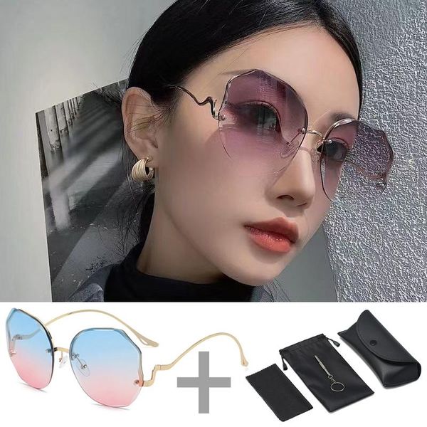 sunglasses large sun glasses for women fashion 2021 quality irregular shape rimless oversized personalized decorative, White;black
sunglasses large sun glasses for women fashion 2021 quality irregular shape rimless oversized personalized decorative, White;black
