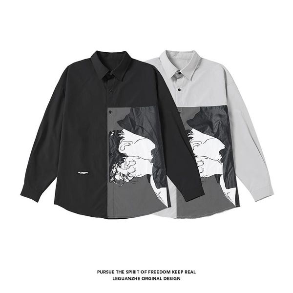 men's casual shirts fashion shirt printed short sleeve button lapel loose summer large, White;black
men's casual shirts fashion shirt printed short sleeve button lapel loose summer large, White;black
