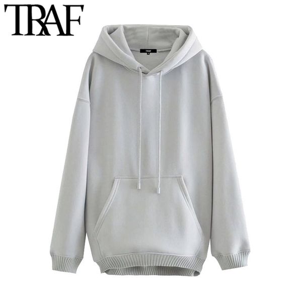 traf women fashion with pockets oversized hoodies sweatshirts vintage long sleeve fleece female pullovers chic 210809, Black
traf women fashion with pockets oversized hoodies sweatshirts vintage long sleeve fleece female pullovers chic 210809, Black