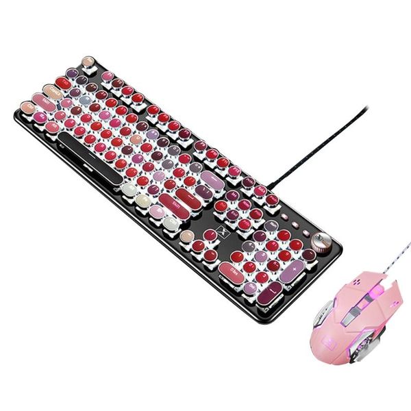 creative retro punk mechanical lipstick metal round key computer keyboard mouse m17f
creative retro punk mechanical lipstick metal round key computer keyboard mouse m17f