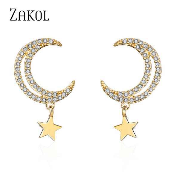dangle & chandelier zakol shinny cubic zircon star moon earrings for women fashion cz crystal ear jewelry drop fsep2280, Silver
dangle & chandelier zakol shinny cubic zircon star moon earrings for women fashion cz crystal ear jewelry drop fsep2280, Silver