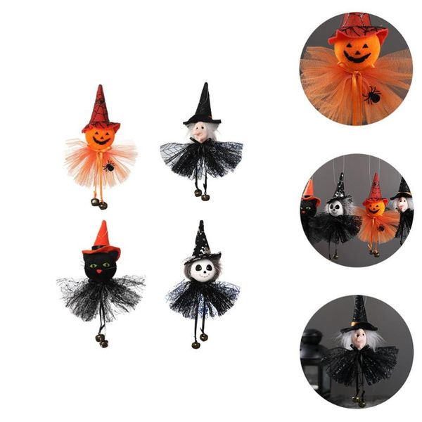 gift wrap 4pcs party decoration pumpkin ghost witch cat charm pendant with bells 
gift wrap 4pcs party decoration pumpkin ghost witch cat charm pendant with bells