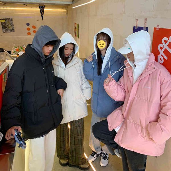 men's coat autumn and winter holiday two new men's cloth korean fashion short padded et thickened couple's cotton, Black 
men's coat autumn and winter holiday two new men's cloth korean fashion short padded et thickened couple's cotton, Black