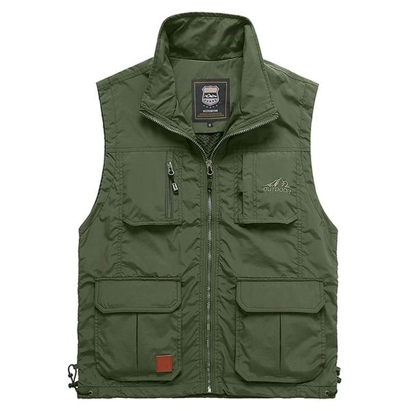 men's vests summer mesh vest with many pocket for men spring autumn breathable military green sleeveless jacket male multi waistcoat, Black;white
men's vests summer mesh vest with many pocket for men spring autumn breathable military green sleeveless jacket male multi waistcoat, Black;white