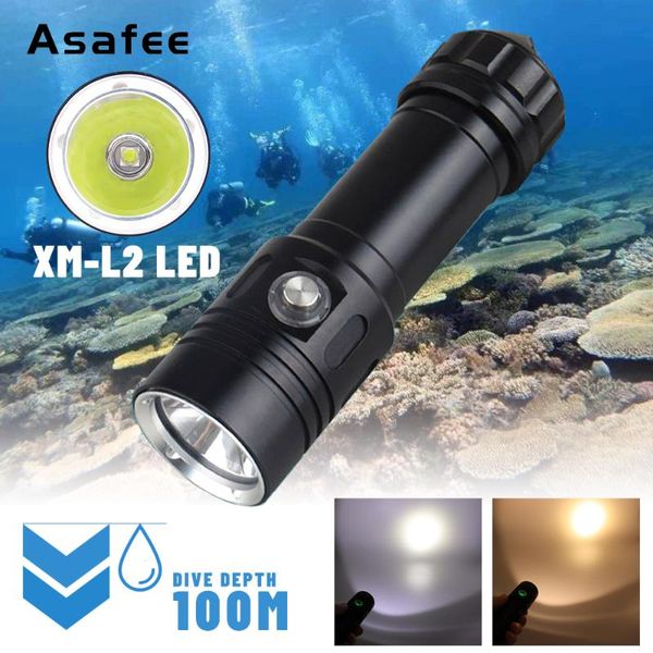 flashlights torches asafee led torch underwater 50m diving lamp waterproof xm-l2 dive light 26650 mini portable
flashlights torches asafee led torch underwater 50m diving lamp waterproof xm-l2 dive light 26650 mini portable