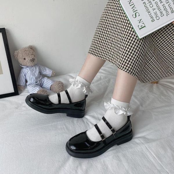 sandals retro mary jane shoes low heel soft leather for women with skirt 2021 summer series british jk, Black
sandals retro mary jane shoes low heel soft leather for women with skirt 2021 summer series british jk, Black