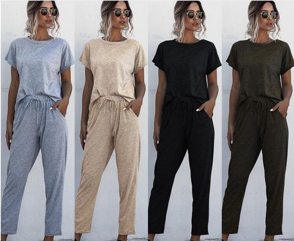 piece set spring women casual tracksuits o-neck short sleeve tshirt +pants sporting suit female sportswear outfit women's, Gray
piece set spring women casual tracksuits o-neck short sleeve tshirt +pants sporting suit female sportswear outfit women's, Gray