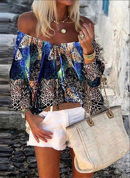 women's blouses & shirts chiffon blouse women long sleeve v neck off shoulder elegant lady print casual blusas plus size, White
women's blouses & shirts chiffon blouse women long sleeve v neck off shoulder elegant lady print casual blusas plus size, White