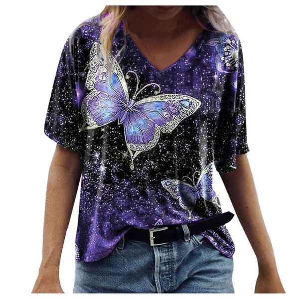 women's t-shirt butterfly printing t-shirts women summer casual loose woman graphic v neck short sleeve camisetas mujer #t1g, White
women's t-shirt butterfly printing t-shirts women summer casual loose woman graphic v neck short sleeve camisetas mujer #t1g, White