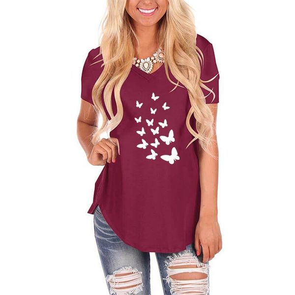 women's t-shirt many butterfly butterflies print graphic tshirt female harajuku v neck vintage women animal lover gift casual, White
women's t-shirt many butterfly butterflies print graphic tshirt female harajuku v neck vintage women animal lover gift casual, White
