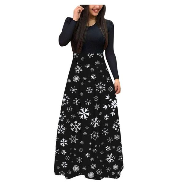 casual dresses women christmas long sleeve o neck 1950s snowflake print evening max black dress vestidos elegantes para mujer, Black;gray
casual dresses women christmas long sleeve o neck 1950s snowflake print evening max black dress vestidos elegantes para mujer, Black;gray