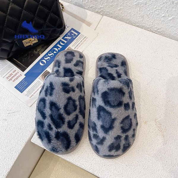 slippers autumn winter furry warm leopard print shoes slides classic casual fashion color matching suede women home, Black
slippers autumn winter furry warm leopard print shoes slides classic casual fashion color matching suede women home, Black