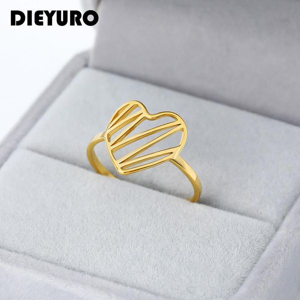 wedding rings dieyuro 316l stainless steel unique line love heart ring niche design fashion finger decoration 2 colours christmas lover gift, Slivery;golden
wedding rings dieyuro 316l stainless steel unique line love heart ring niche design fashion finger decoration 2 colours christmas lover gift, Slivery;golden