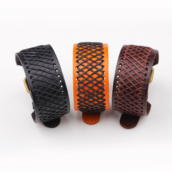 qinuo personalized leather rock performance preparation versatile cool fashion men's jewelry, Golden;silver
qinuo personalized leather rock performance preparation versatile cool fashion men's jewelry, Golden;silver