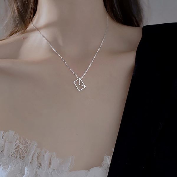 new necklace 2021 love letter envelope necklaces for women square pendant clavicle chain choker jewelry kpop, Silver
new necklace 2021 love letter envelope necklaces for women square pendant clavicle chain choker jewelry kpop, Silver